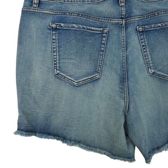 William Rast Floral Embroidered Studded High Rise Denim Shorts Womens 18W NEW - Picture 16 of 16